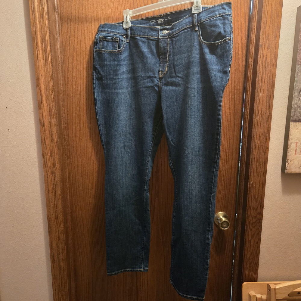 Old Navy Dark Blue Straight Leg Jeans